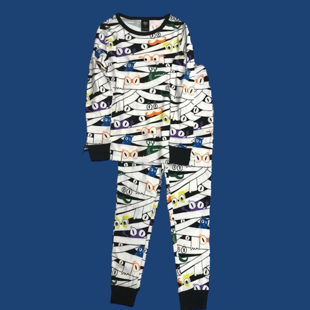 Hyde & Eek Glow in the Dark Mummy Pajamas - Size 14